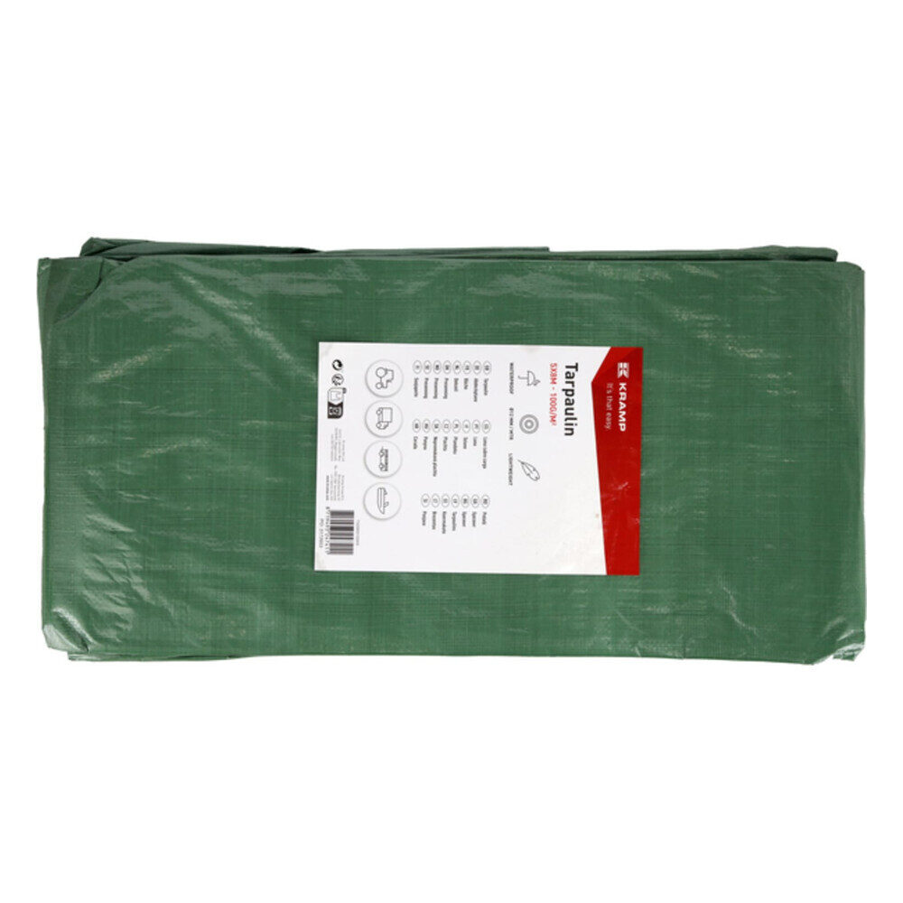 Brezents 5x8 m 100 g/m² zaļš