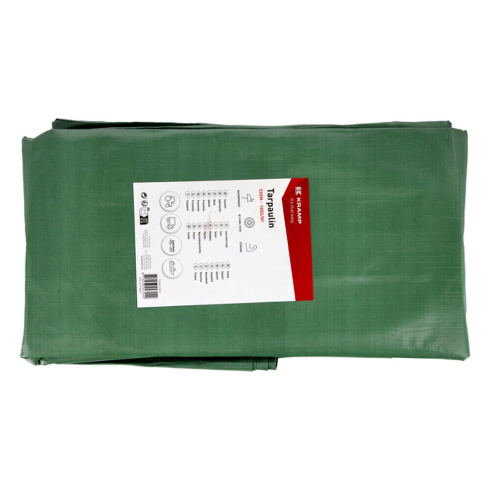 Brezents 5x8 m 180 g/m² zaļš