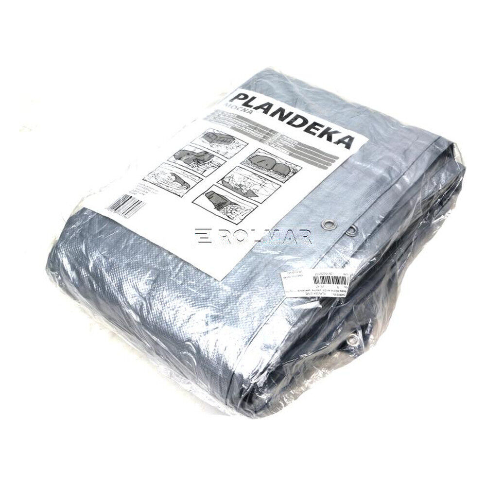 Brezents 5x8 m 110 g/m² sudraba