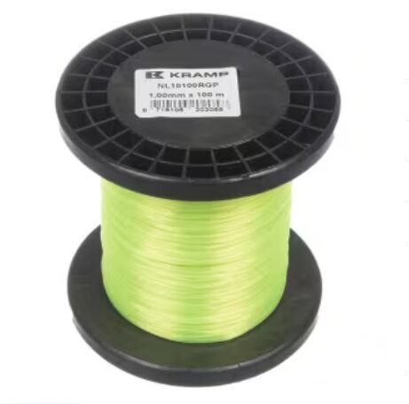 Neilona aukla Ø 1mm 100m apaļa dzeltena