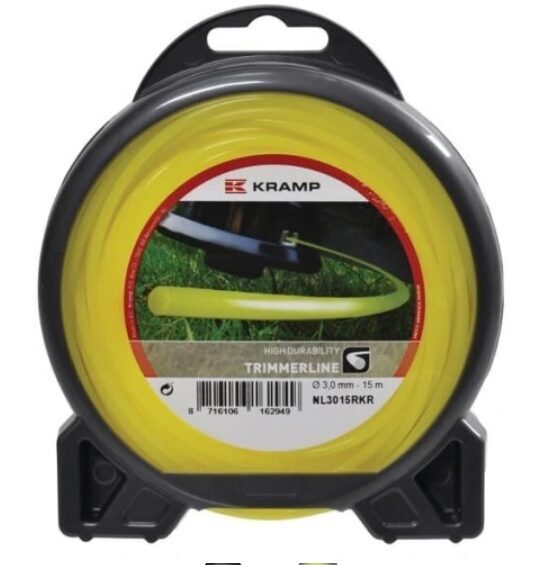 Trimera aukla Ø 2,65 mm 15 m apaļa dzeltena Kramp