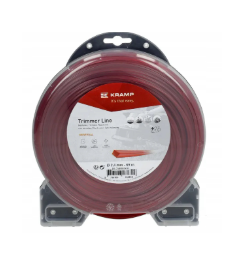 Trimera aukla Ø 2,4 mm 69 m kvadrātveida sarkana Kramp