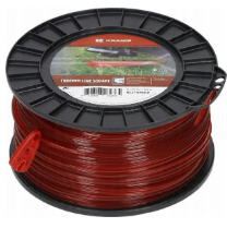 Trimera aukla Ø 2,65 mm 169 m kvadrātveida sarkana Kramp