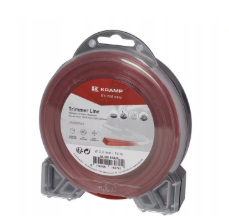 Trimera aukla Ø 3 mm 15 m kvadrātveida sarkana Kramp