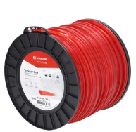 Trimera aukla Ø 3,3 mm 182 m kvadrātveida sarkana Kramp