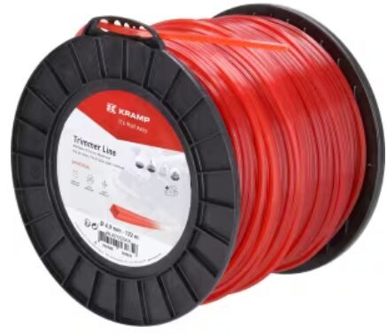 Trimera aukla Ø 4 mm 122 m kvadrātveida sarkana Kramp