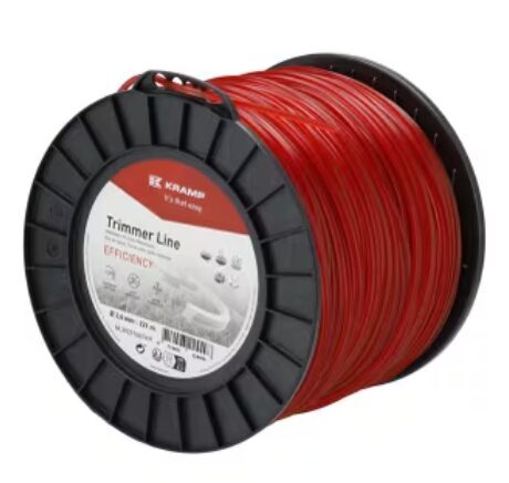 Trimmera aukla Ø3mm 221m, kvadrātveida, sarkana, Kramp Efficiency