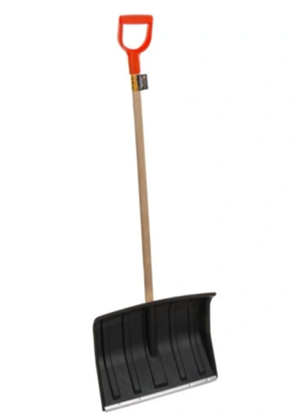 Sniega lāpsta ar koka kātu - melna, TEGER