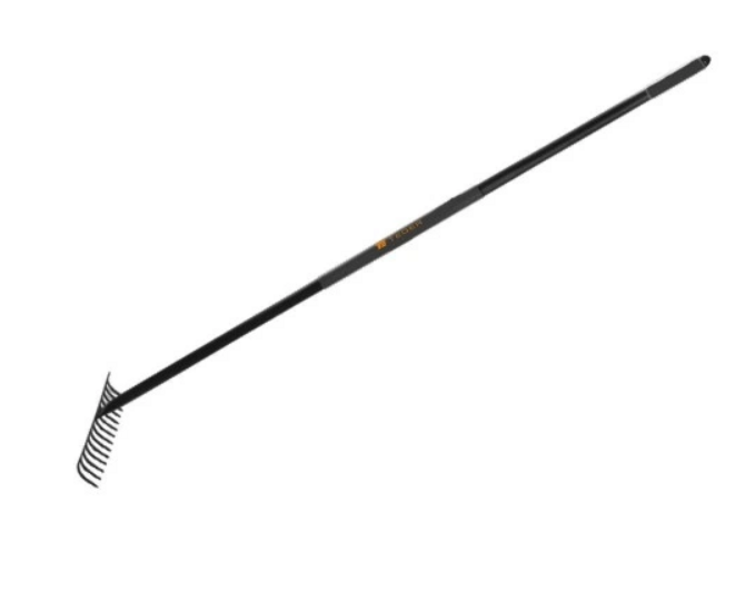 Metāla grābeklis 14-zari ar metāla kātu, TEGER