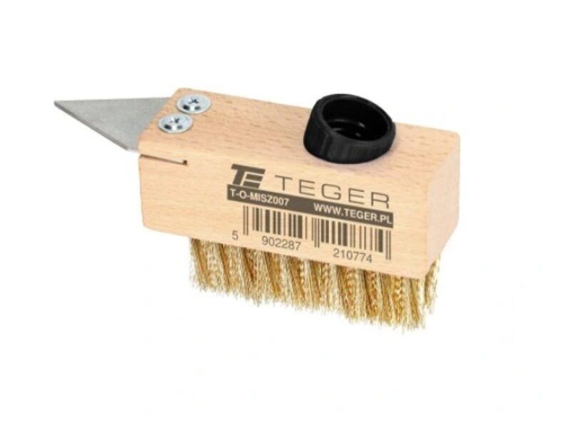 Bruģakmens tīrīšanas birste ar skrāpi, TEGER MISZ007