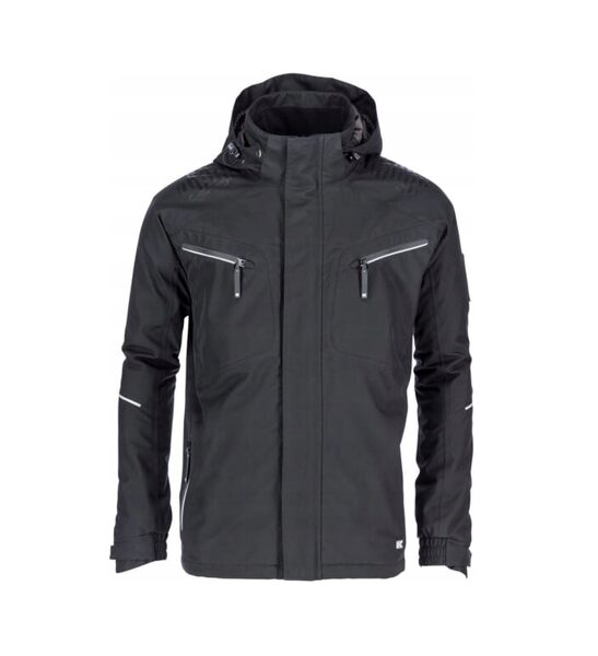 Parka jaka ar kapuci melna, Kramp Technical